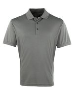 Premier Workwear Atmungsaktives Piqué Poloshirt mit Feuchtigkeitsregulierung, Aubergine (ca. Pantone 5115C) 3XL, PW615 – Gris fonce (ca. Pantone 431C)