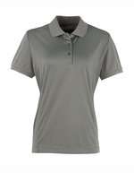 Premier Workwear Coolchecker® Piqué Poloshirt, atmungsaktiv für Damen, Burgundy (ca. Pantone 216C) XL, PW616 – Gris fonce (ca. Pantone 431C)