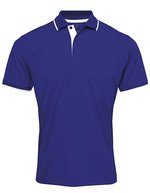 Premier Workwear Polo Coolchecker® mit Kontrastbesatz für Herren, Black (ca. Pantone Black C)/Red (ca. Pantone 200C) 3XL, PW618 – Royal (ca. Pantone 286C)/White