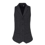 Premier Workwear Herringbone Weste mit Satinrücken für Damen, Brown Check (ca. Pantone 7519C) XS, PW626 – Bild 3
