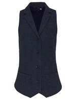 Premier Workwear Herringbone Weste mit Satinrücken für Damen – Navy (ca. Pantone 2766)
