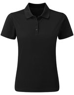 Premier Workwear Nachhaltiges Polo Shirt mit Ripp-Kragen, Black (ca. Pantone Black C) XS, PW633 – Bild 2