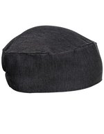 Premier Workwear Kochmütze mit elastischer Rückseite – Black Denim (ca. Pantone 433C)