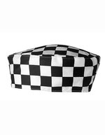 Premier Workwear Kochmütze mit elastischer Rückseite – Black-White Check