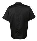 Premier Workwear Kurzärmelige Kochjacke mit Stifttasche, Black (ca. Pantone Black C) XL, PW656 – Bild 4