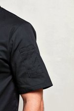 Premier Workwear Kurzärmelige Kochjacke mit Stifttasche, Black (ca. Pantone Black C) XL, PW656 – Bild 5