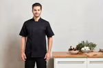 Premier Workwear Kurzärmelige Kochjacke mit Stifttasche, Black (ca. Pantone Black C) XS, PW656 – Bild 6