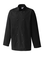 Premier Workwear Langärmelige Kochjacke mit Kunstharzknöpfen, Black (ca. Pantone Black C) XS, PW657 – Bild 2