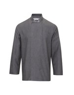 Premier Workwear Denim Kochjacke mit Mandarin-Kragen, Black Denim (ca. Pantone 433C) XS, PW660 – Bild 3