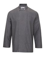 Premier Workwear Denim Kochjacke mit Mandarin-Kragen – Grey Denim (ca. Pantone 425C)