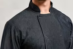 Premier Workwear Denim Chef Jacket with Mandarin Collar, Black Denim (ca. Pantone 433C) XS, PW660 – image 6