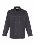 Premier Workwear Giacca da Cuoco in Twill di Cotone con Collo alla Coreana, Black XS, PW665 – immagine 3