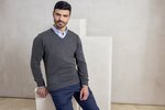 Premier Workwear V-Ausschnitt Strickpullover 12-Gauge für Herren, Black (ca. Pantone Black C) XXS, PW694 – Bild 1