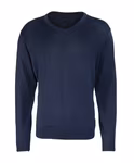 Premier Workwear V-Ausschnitt Strickpullover 12-Gauge für Herren, Red L, PW694 – image 3