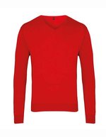 Premier Workwear V-Ausschnitt Strickpullover 12-Gauge für Herren, Black (ca. Pantone Black C) XXS, PW694 – Rouge