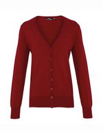 Women´s Button Through Knitted Cardigan – Burgundy