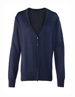 Women´s Button Through Knitted Cardigan – Navy (ca. Pantone 2378C)