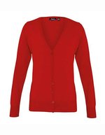 Premier Workwear Women´s Button Through Knitted Cardigan Black (ca. Pantone Black C) XS (8) (PW697), PW697 – Red