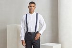 Premier Workwear Clip-On-Hosenträger mit Kunstlederbesätzen, Black (ca. Pantone Black C) One Size, PW701 – Bild 1