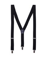 Premier Workwear Clip-On-Hosenträger mit Kunstlederbesätzen – Black (ca. Pantone Black C)