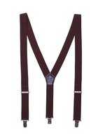 Premier Workwear Clip-On-Hosenträger mit Kunstlederbesätzen – Brown
