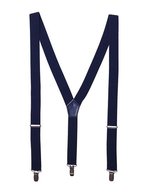 Premier Workwear Clip-On-Hosenträger mit Kunstlederbesätzen – Navy (ca. Pantone 2378C)