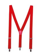 Premier Workwear Clip-On-Hosenträger mit Kunstlederbesätzen – Red