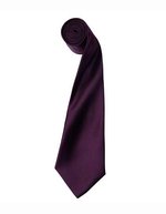 Premier Workwear Satin Krawatte 8,5 cm breit – Aubergine (ca. Pantone 5115)