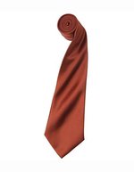 Premier Workwear Satin Krawatte 8,5 cm breit, Apple (ca. Pantone 360C) 144 x 8,5 cm, PW750 – Chestnut (ca. Pantone 7525)