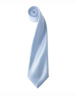 Premier Workwear Satin Krawatte 8,5 cm breit, Apple (ca. Pantone 360C) 144 x 8,5 cm, PW750 – Light Blue (ca. Pantone 2708)