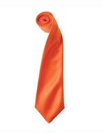 Premier Workwear Satin Krawatte 8,5 cm breit, Apple (ca. Pantone 360C) 144 x 8,5 cm, PW750 – Orange (ca. Pantone 1655)