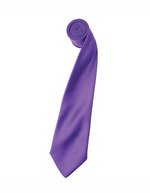 Premier Workwear Satin Krawatte 8,5 cm breit, Apple (ca. Pantone 360C) 144 x 8,5 cm, PW750 – Rich Violet (ca. Pantone 2587)