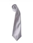Premier Workwear Satin Krawatte 8,5 cm breit, Aubergine (ca. Pantone 5115C) 144 x 8,5 cm, PW750 – Silver (ca. Pantone 428)