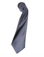 Premier Workwear Satin Krawatte 8,5 cm breit, Apple (ca. Pantone 360C) 144 x 8,5 cm, PW750 – Steel (ca. Pantone 7545)
