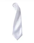 Premier Workwear Satin Krawatte 8,5 cm breit, Aubergine (ca. Pantone 5115C) 144 x 8,5 cm, PW750 – White