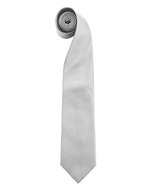 Premier Workwear Moderne Polyester Krawatte 144 x 10 cm, Black (ca. Pantone Black C) 144 x 10 cm, PW765 – Pale Grey (Silver) (ca. Pantone 420 C)