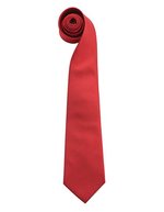 Premier Workwear Moderne Polyester Krawatte 144 x 10 cm, Black (ca. Pantone Black C) 144 x 10 cm, PW765 – Red (ca. Pantone 199C)