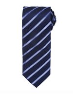 Sportliche Streifenkrawatte aus Polyester – Navy (ca. Pantone 2378C)/Royal (ca. Pantone 7686C)