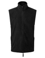 Fleeceweste mit Kontraststreifen und Reißverschluss – Black (ca. Pantone Black C)/Black (ca. Pantone Black C)