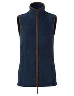 Fleece Gilet Artisan mit Taschen für Damen – Navy (ca. Pantone 533C)/Brown (ca. Pantone 4975C)