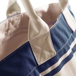 Quadra Canvas Deck Bag mit Streifendesign, Navy/Off White 53 x 36 x 19 cm, QD26 – Bild 4
