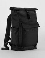 Quadra Roll-Top Laptop-Rucksack aus Recycling-Polyester – Black