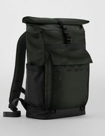 Quadra Roll-Top Laptop-Rucksack aus Recycling-Polyester – Forest Night