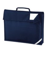 Quadra Junior Book Bag mit Reflektorelement, Black 37 x 30 x 6 cm, QD51 – Blu navy francese
