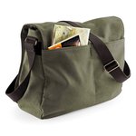 Quadra Vintage Canvas Umhängetasche 14L, Vintage Military Green 40 x 30 x 12 cm, QD610 – Bild 4