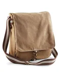 Quadra Vintage Canvas Shoulder Bag with Zip, Sahara 29 x 34 x 10 cm, QD611 – image 1