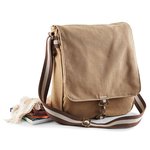 Quadra Vintage Canvas Umhängetasche mit Reißverschluss, Sahara 29 x 34 x 10 cm, QD611 – Bild 3