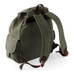 Quadra Vintage Canvas Rucksack mit Kordelzug, Sahara 30 x 36 x 16 cm, QD612 – Bild 4