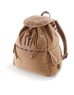 Quadra Vintage Canvas Rucksack mit Kordelzug, Sahara 30 x 36 x 16 cm, QD612 – Bild 2