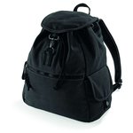 Quadra Vintage Canvas Rucksack mit Kordelzug, Sahara 30 x 36 x 16 cm, QD612 – Vintage Black